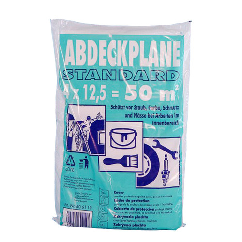 HDPE Abdeckplane 12,5x4m / 12µ / transparent Produktbild Front View L