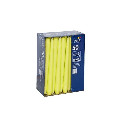 Leuchterkerzen 250x22mm / kiwi / Duni (PACK=50 STÜCK) Produktbild Additional View 1 L