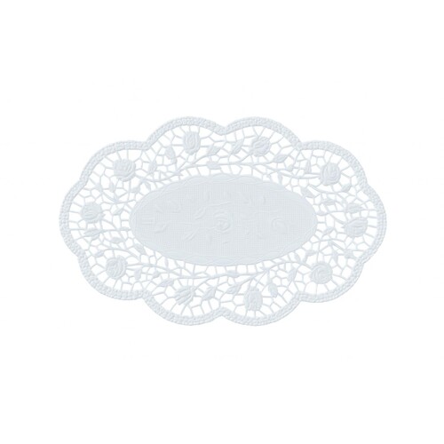 Tortenspitzen oval Rose 22x15cm (PACK=500 STÜCK) Produktbild Front View L
