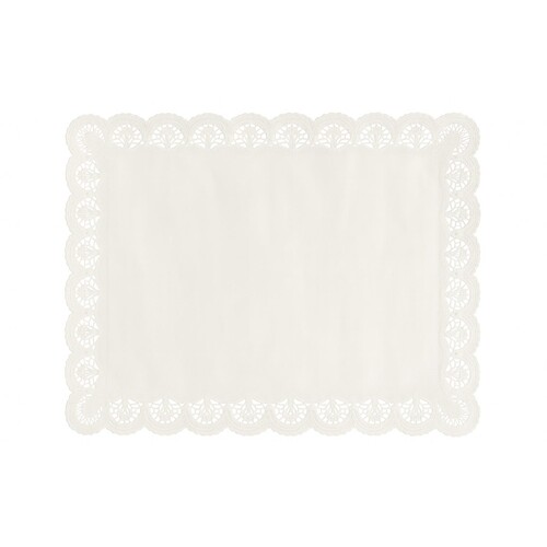 Tortenspitzen rechteckig Blüte 46x36cm (PACK=100 STÜCK) Produktbild Front View L