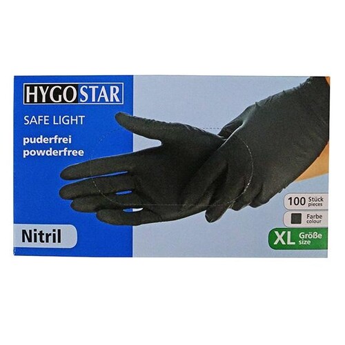 Nitril Einweghandschuhe schwarz / ungepudert / Größe XL / (BOX=100 STÜCK) Produktbild Additional View 1 L