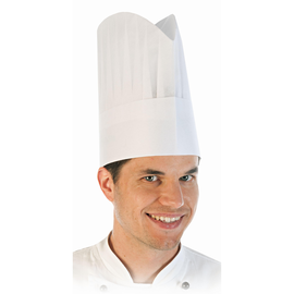 Kochmützen Excellent 23cm universal / Spezial-Krepp-Papier / weiß (PACK=10 STÜCK) Produktbild