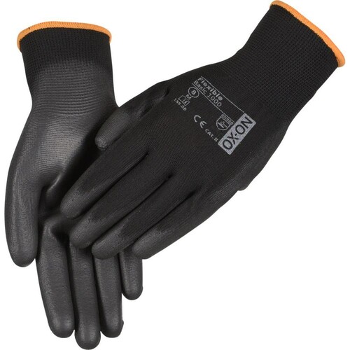 OX-ON Arbeitshandschuh Feinstrick / Flexible Basic 1000 / Gr. 9 / schwarz Produktbild Additional View 1 L