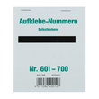 Aufklebenummern fortlaufend 601-700 selbstklebend Wolf & Appenzeller 400601 Produktbild