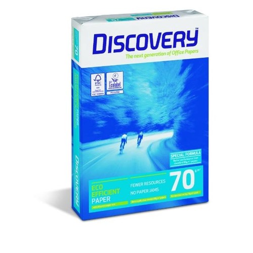 Kopierpapier Discovery A4 70g weiß 161CIE (PACK=500 BLATT) Produktbild Front View L