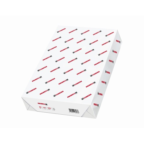 Kopierpapier Rebell/Quedi A4 80g weiß holzfrei ECF ca.146CIE (PACK=500 BLATT) Produktbild Front View L