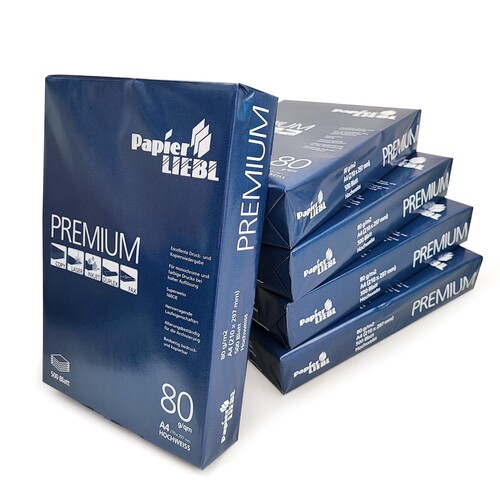 Kopierpapier 1A PAPIER LIEBL Premium A4 80g weiß 161CIE ECF (PACK=500 BLATT) Produktbild Additional View 2 L