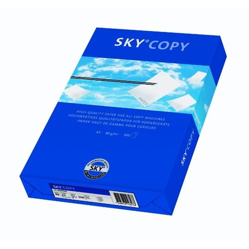 Kopierpapier Rey Copy A3 80g weiß  ECF FSC EU-Ecolabel 146CIE (PACK=500 BLATT) Produktbild Front View L