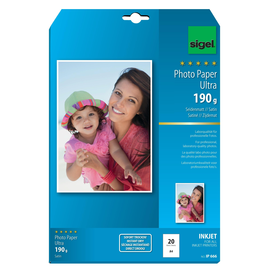 Fotopapier Inkjet Ultra A4 190g superweiß matt Sigel IP666 (PACK=20 BLATT) Produktbild