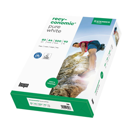 Kopierpapier Steinbeis No3 Pure White A4 80g 90er Weiße Recyconomic PCF 110CIE Blauer Engel EU-Ecolabel (PACK=500 BLATT) Produktbild