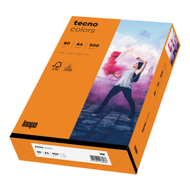 Kopierpapier tecno colors 24 A4 80g orange Intensivfarben ECF FSC EU-Ecolabel (PACK=500 BLATT) Produktbild