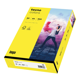 Kopierpapier tecno colors 16 A4 80g gelb Intensivfarben ECF FSC EU-Ecolabel (PACK=500 BLATT) Produktbild