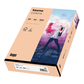 Kopierpapier tecno colors 40 A4 80g lachs Pastellfarben ECF FSC EU-Ecolabel (PACK=500 BLATT) Produktbild