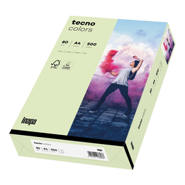 Kopierpapier tecno colors 72 A4 80g hellgrün Pastellfarben ECF FSC EU-Ecolabel (PACK=500 BLATT) Produktbild