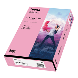 Kopierpapier tecno colors 55 A4 160g rosa Pastellfarben ECF FSC EU-Ecolabel (PACK=250 BLATT) Produktbild