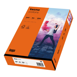 Kopierpapier tecno colors 26 A4 160g intensivorange Intensivfarben ECF FSC EU-Ecolabel (PACK=250 BLATT) Produktbild