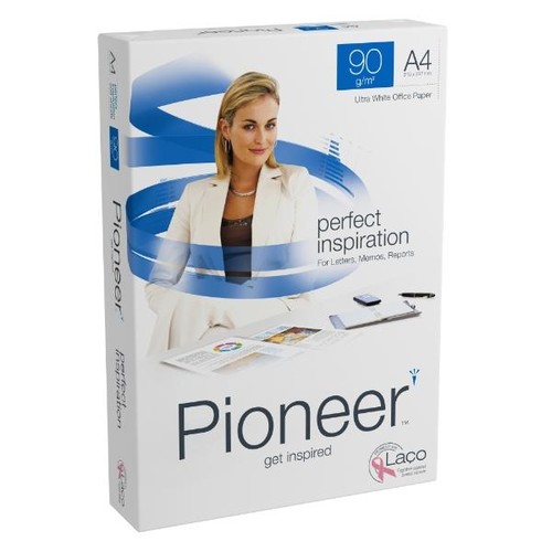 Kopierpapier Pioneer perfect inspiration A4 90g weiß ECF FSC EU-Ecolabel 169CIE (PACK=500 BLATT) Produktbild Front View L