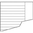 Schulaufgabenpapier Lin. 9 liniert mit freiem Rand A4/A5 80g weiß Landré 100050435 (PACK=250 BOGEN) Produktbild