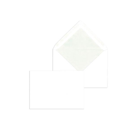 Briefumschlag ohne Fenster mit Seidenfutter C6 114x162mm nassklebend 80g weiß (PACK=500 STÜCK) Produktbild