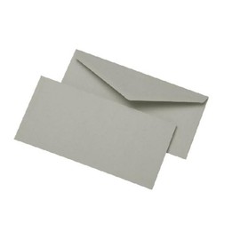 Briefumschlag ohne Fenster DIN lang 110x220mm nassklebend 75g grau Recycling Blauer Engel (PACK=1000 STÜCK) Produktbild