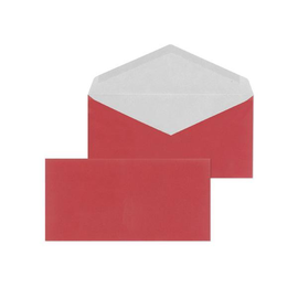 Briefumschlag ohne Fenster DIN lang 110x220mm nassklebend 75g rot Recycling mit Spitzklappe (PACK=1000 STÜCK) Produktbild