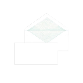 Briefumschlag ohne Fenster mit Seidenfutter DIN lang 110x220mm nassklebend 80g weiß (PACK=500 STÜCK) Produktbild