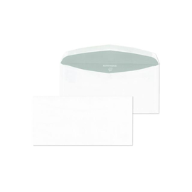 Kuvertierhülle ohne Fenster DIN lang+ 114x229mm außenliegende Seitenklappe 80g weiß Offset (PACK=1000 STÜCK) Produktbild