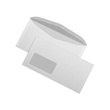 Kuvertierhülle mit Fenster DIN lang+ 114x229mm innenliegende Seitenklappe 75g weiß Offset mit grauem Innendruck (PACK=1000 STÜCK) Produktbild