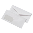 Briefumschlag mit Fenster DIN lang 110x220mm nassklebend 75g weiß mit grauem Innendruck (PACK=1000 STÜCK) Produktbild