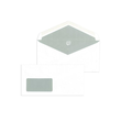 Briefumschlag mit Fenster DIN lang 110x220mm nassklebend 75g weiß mit grauem Innendruck (PACK=1000 STÜCK) Produktbild