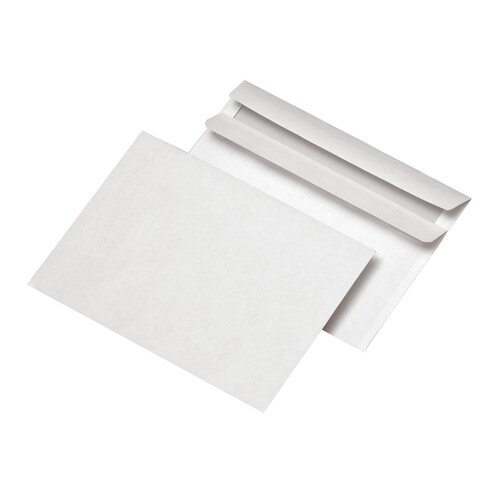 Briefumschlag ohne Fenster C6 114x162mm selbstklebend 75g weiß mit grauem Innendruck (PACK=1000 STÜCK) Produktbild Front View L