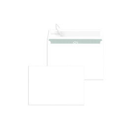 Briefumschlag ohne Fenster C6 114x162mm mit Haftklebung 80g weiß mit grauem Innendruck (PACK=1000 STÜCK) Produktbild