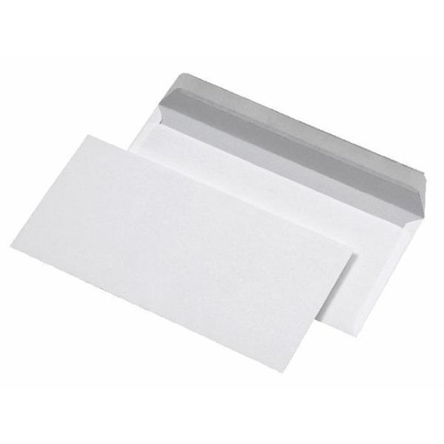 Briefumschlag selbstklebend weiß 75g/m2 DIN lang+ 125x235mm / ohne Fenster / mit grauem Innendruck (PACK=1000 STÜCK) Produktbild