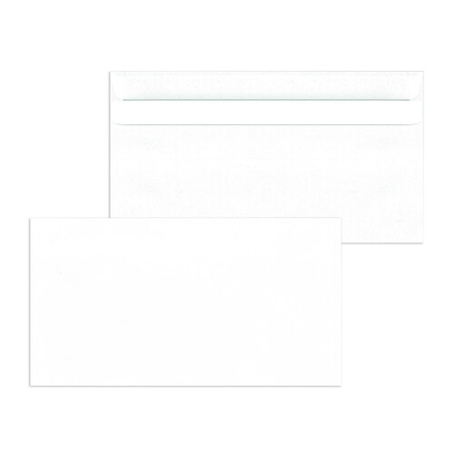 Briefumschlag ohne Fenster Kompakt 125x229mm selbstklebend 75g weiß mit grauem Innendruck (PACK=1000 STÜCK) Produktbild Additional View 1 L