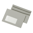 Briefumschlag mit Fenster C6 114x162mm selbstklebend 75g grau Recycling Blauer Engel (PACK=1000 STÜCK) Produktbild