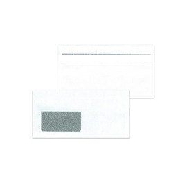 Briefumschlag mit Fenster DIN lang 110x220mm selbstklebend 75g weiß mit Zahlenmeer Innendruck+Sicherheitsschlitz (PACK=1000 STÜCK) Produktbild