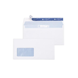 Briefumschlag CYGNUS mit Fenster DIN lang 110x220mm mit Haftklebung 100g weiß mit blauem Innendruck FSC (PACK=500 STÜCK) Produktbild