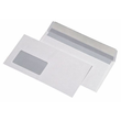 Briefumschlag selbstklebend weiß 75g/m2 DIN lang+ 125x229mm / mit Fenster / mit grauem Innendruck (PACK=1000 STÜCK) Produktbild