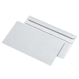 Briefumschlag ohne Fenster Kompakt 125x235mm selbstklebend 75g weiß mit mit grauen Innendruck (KTN=1000 STÜCK) Produktbild