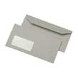 Briefumschlag selbstklebend grau 75g/m2 DIN lang+ 114x229mm / mit Fenster / Material: Recycling-Papier (PACK=1000 STÜCK) Produktbild
