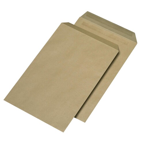 Versandtasche ohne Fenster B4 250x353mm nassklebend 130g braun Natron Recyclingmaterial (PACK=250 STÜCK) Produktbild Additional View 2 L