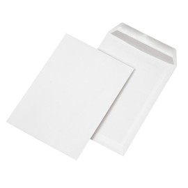 Versandtasche ohne Fenster B4 250x353mm nassklebend 120g weiß mit grauem Innendruck (PACK=250 STÜCK) Produktbild