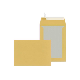 Versandtasche ohne Fenster mit Papprückwand C5 162x229mm mit Haftklebung 90g braun Natron (PACK=250 STÜCK) Produktbild