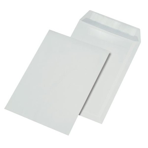Versandtasche ohne Fenster C4 229x324mm selbstklebend 90g weiß mit grauem Innendruck (PACK=250 STÜCK) Produktbild Back View L