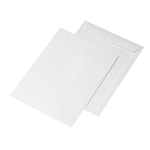 Versandtasche ohne Fenster C4 229x324mm selbstklebend 90g weiß mit grauem Innendruck (PACK=250 STÜCK) Produktbild Side View L