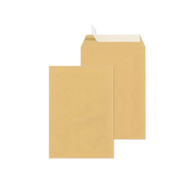 Versandtasche ohne Fenster C4 229x324mm mit Haftklebung 110g braun Natron Recyclingmaterial (PACK=250 STÜCK) Produktbild