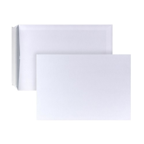 Versandtasche ohne Fenster C4 229x324mm mit Haftklebung 120g weiß Offset mit grauem Innendruck (PACK=250 STÜCK) Produktbild Front View L