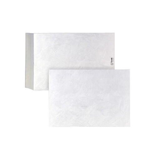 Versandtasche TYVEK ohne Fenster C4 229x324mm mit Haftklebung 54g weiß (PACK=100 STÜCK) Produktbild Front View L