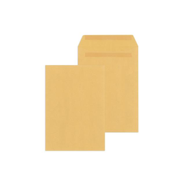 Versandtasche ohne Fenster B4 250x353mm selbstklebend 130g braun Natron Recyclingmaterial (PACK=250 STÜCK) Produktbild