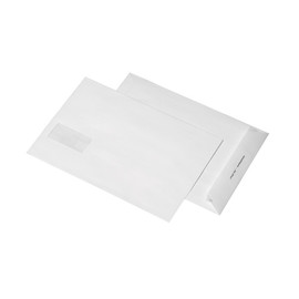 Versandtasche "Adressfeldtasche" mit Fenster B4 250x353mm mit Haftklebung 120g weiß (PACK=250 STÜCK) Produktbild